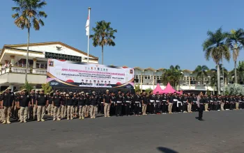 Jaga Stabilitas Ekonomi dan Investasi, Pemkab Jember Bersama Forkopimda Rangkul Pamter PSHT Apel Kebangsaan bersama seluruh elemen PSHT Jember, Rabu (3/6/2026). (Foto: Teamwork)