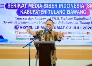 Buka Muskab 1 SMSI Tulang Bawang, Bupati Qudrotul Ikhwan: Media Mitra Strategis Penyampaian Informasi