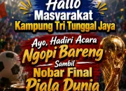 SMSI Tulang Bawang dan Kampung Tri Tunggal Jaya Gelar Nobar Final Piala Dunia Spanyol vs Argentina