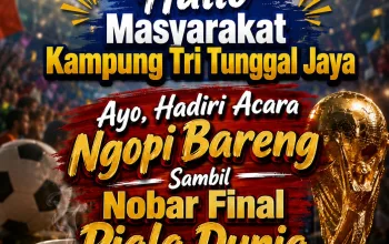 SMSI Tulang Bawang dan Kampung Tri Tunggal Jaya Gelar Nobar Final Piala Dunia Spanyol vs Argentina