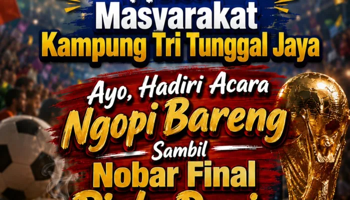 SMSI Tulang Bawang dan Kampung Tri Tunggal Jaya Gelar Nobar Final Piala Dunia Spanyol vs Argentina